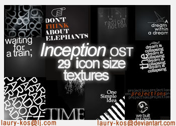 Inception Ost Icon Textures By Laury Kos On Deviantart Music from the motion picture is the soundtrack to the 2010 film of the same name directed by christopher nolan, released under reprise records on july 13, 2010. deviantart