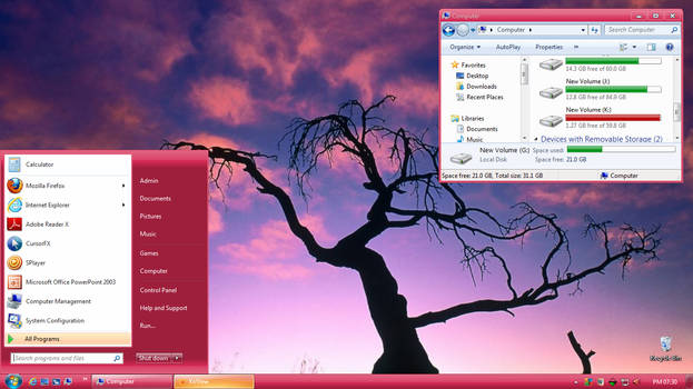 Windows 7 Basic Magenta