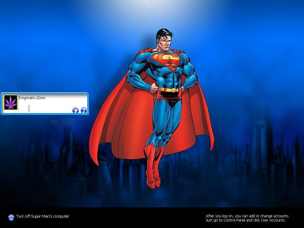 Super Man Windows Xp Logon