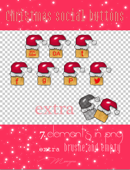 Christmas social buttons