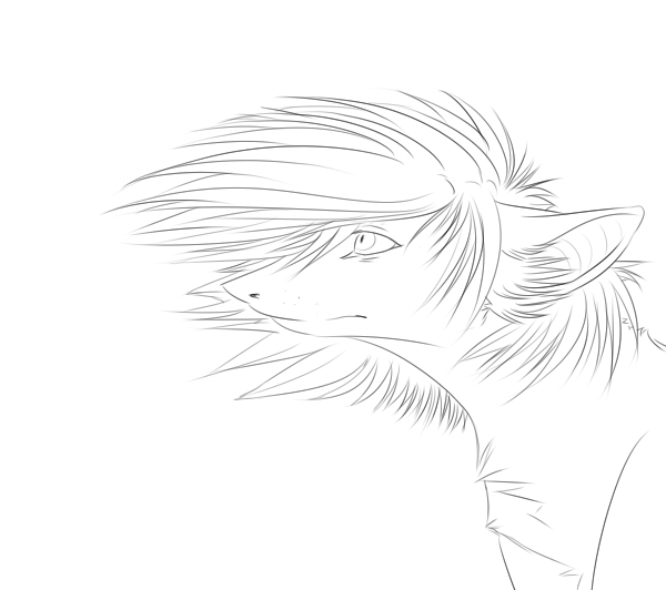 Free sparkle headshot lineart