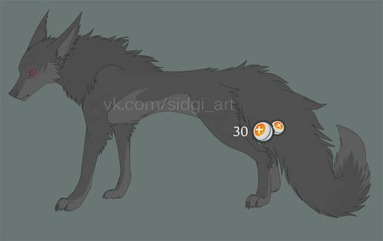 Long tail wolf lineart p2u