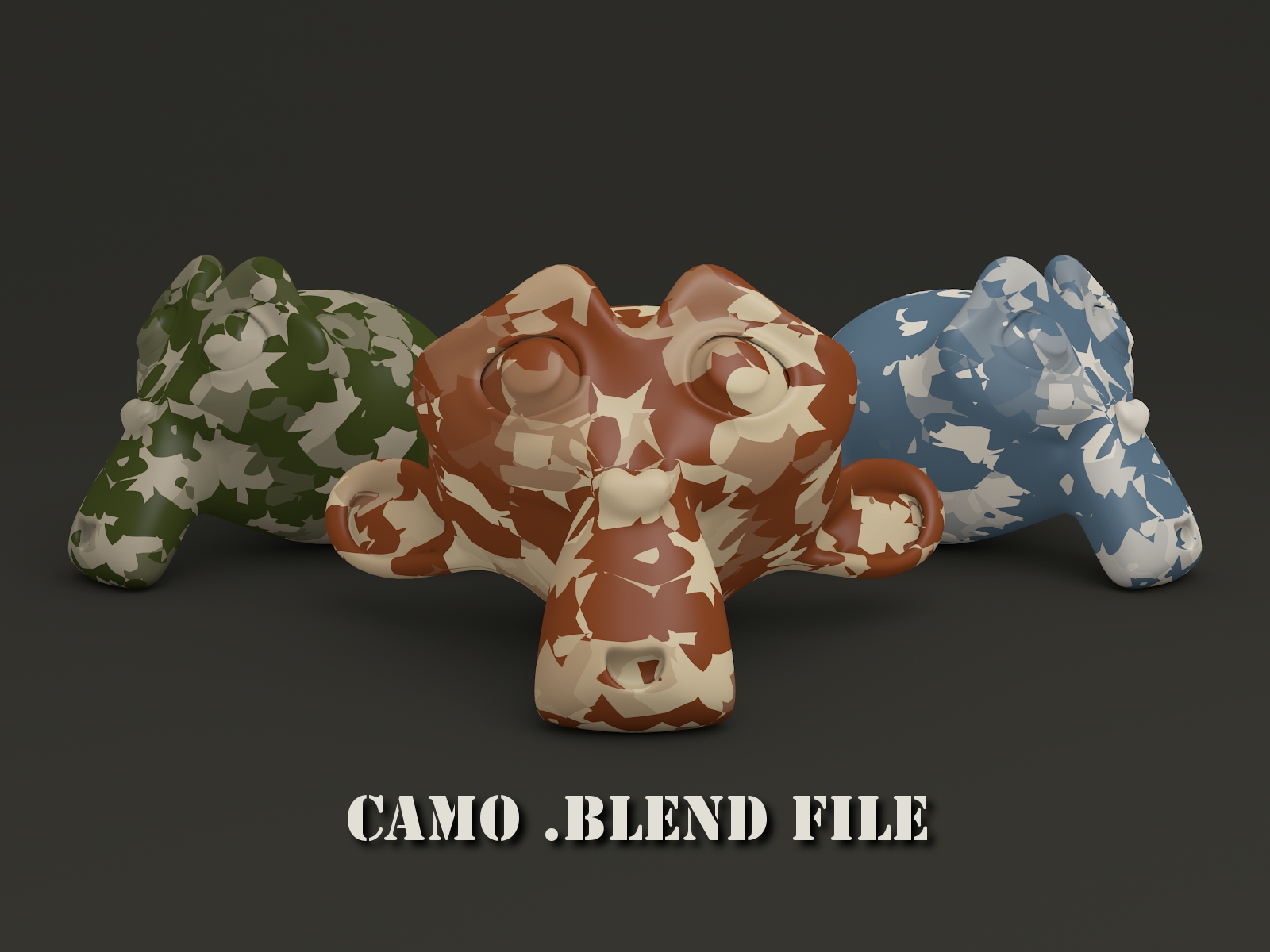 Camouflage Material + .blend File