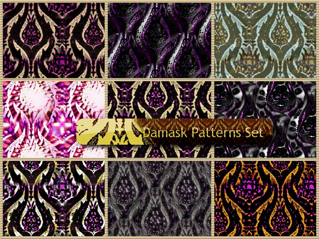 Damask Patterns Set by palabravampiress on DeviantArt