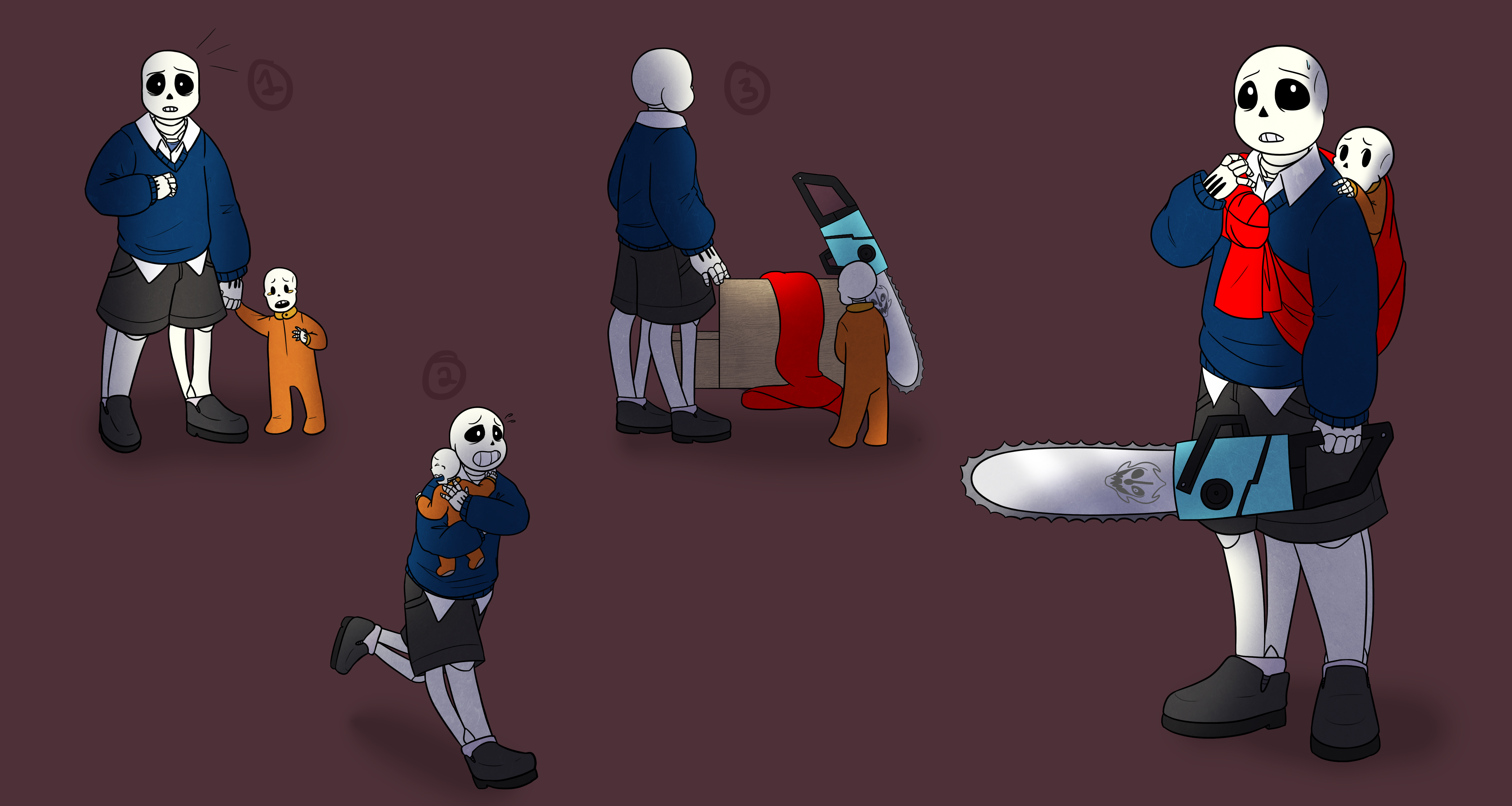 Sans and Papyrus The Skele-dads