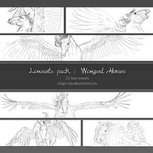 Linearts pack - Winged horses