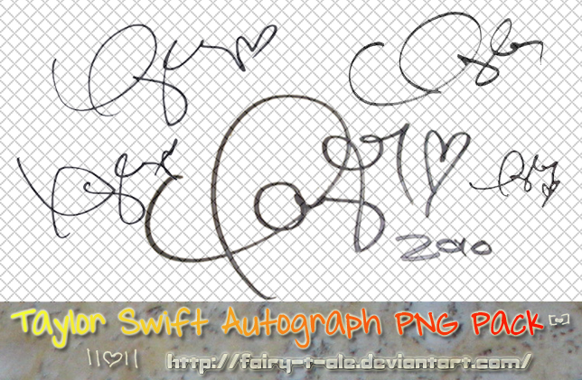 Taylor Swift Autograph PNGs by Fairy-T-ale