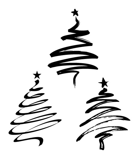 vector xmas trees