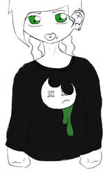 Some girl w/ black sweater.