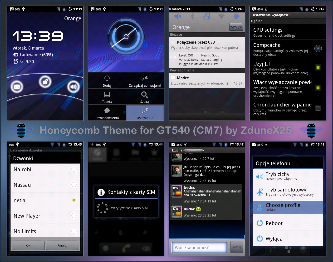 Honeycomb theme for gt540