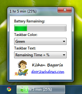Windows 7 Battery Bar