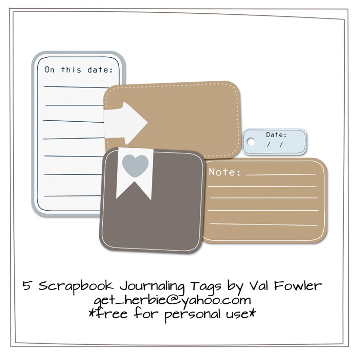 Scrapbook Journaling Tags