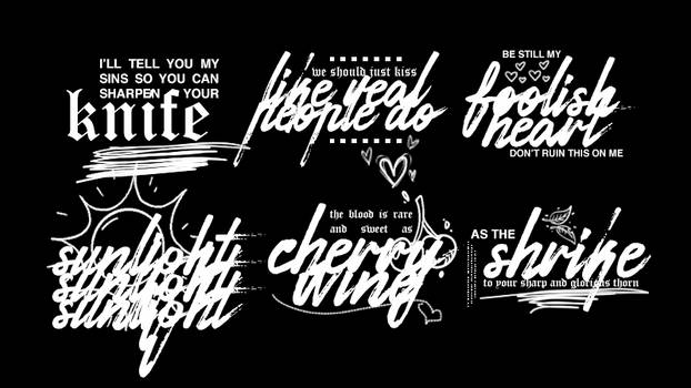 HOZIER TEXT OVERLAY PACK