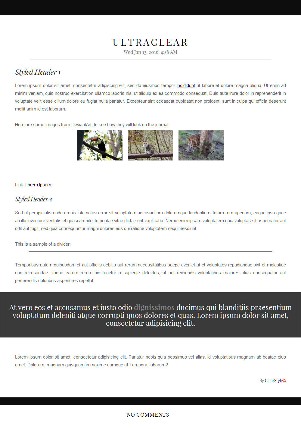 Ultraclear ~ Free Journal Skin