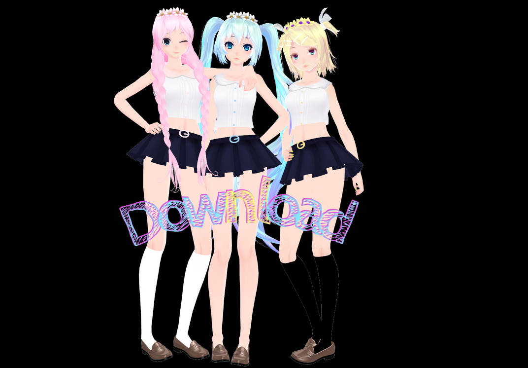 .: MMD :. Cutie Luka, Miku and Rin - Download by Lexasio on DeviantArt