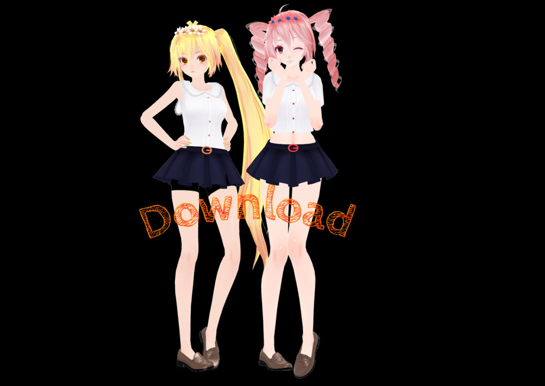 .: MMD :. Cutie Neru and Teto - Download by Lexasio on DeviantArt