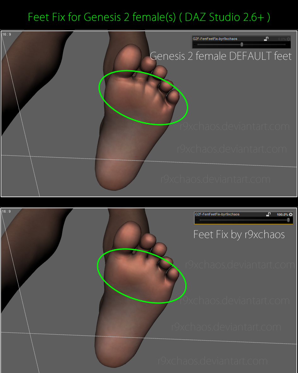 Feet Fix for G2F Females