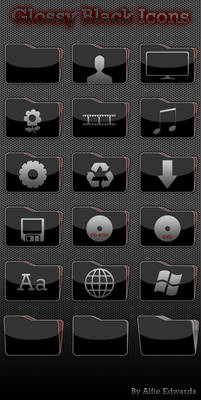 Glossy Black Icons