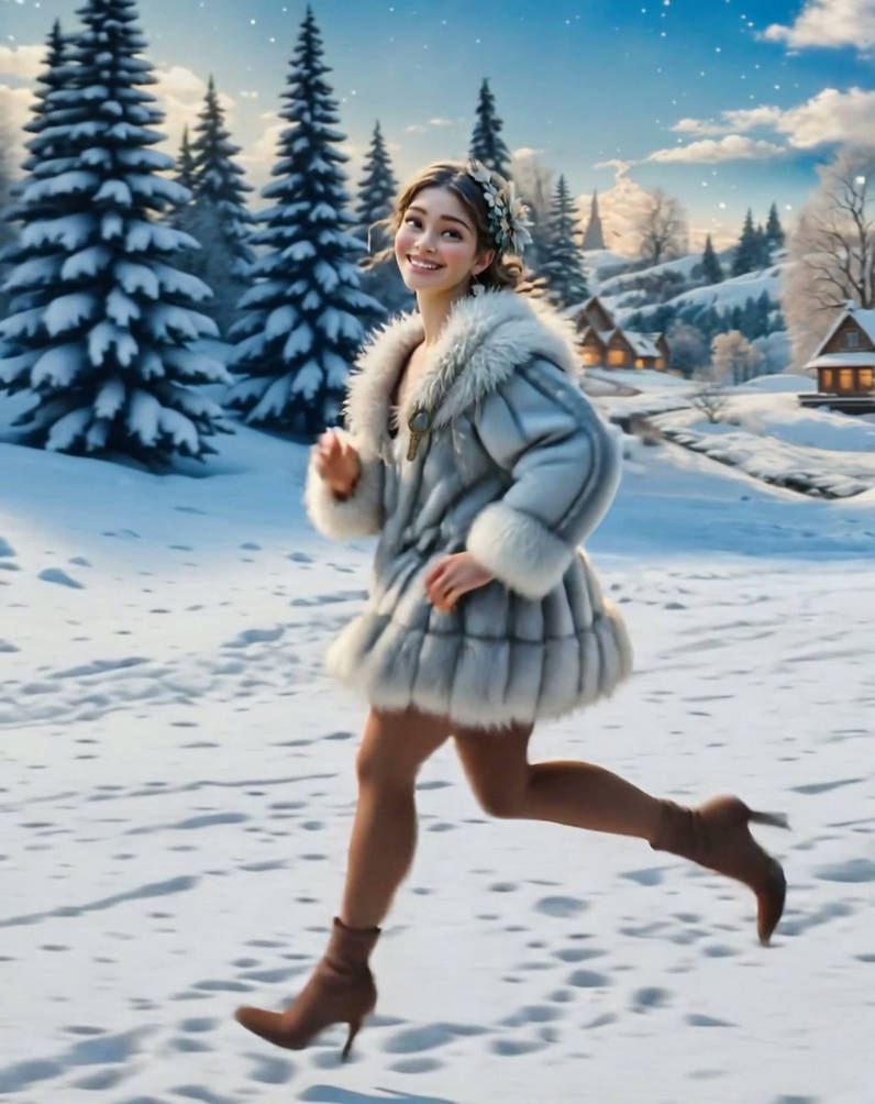 Running home in the snow by winner57 on DeviantArt