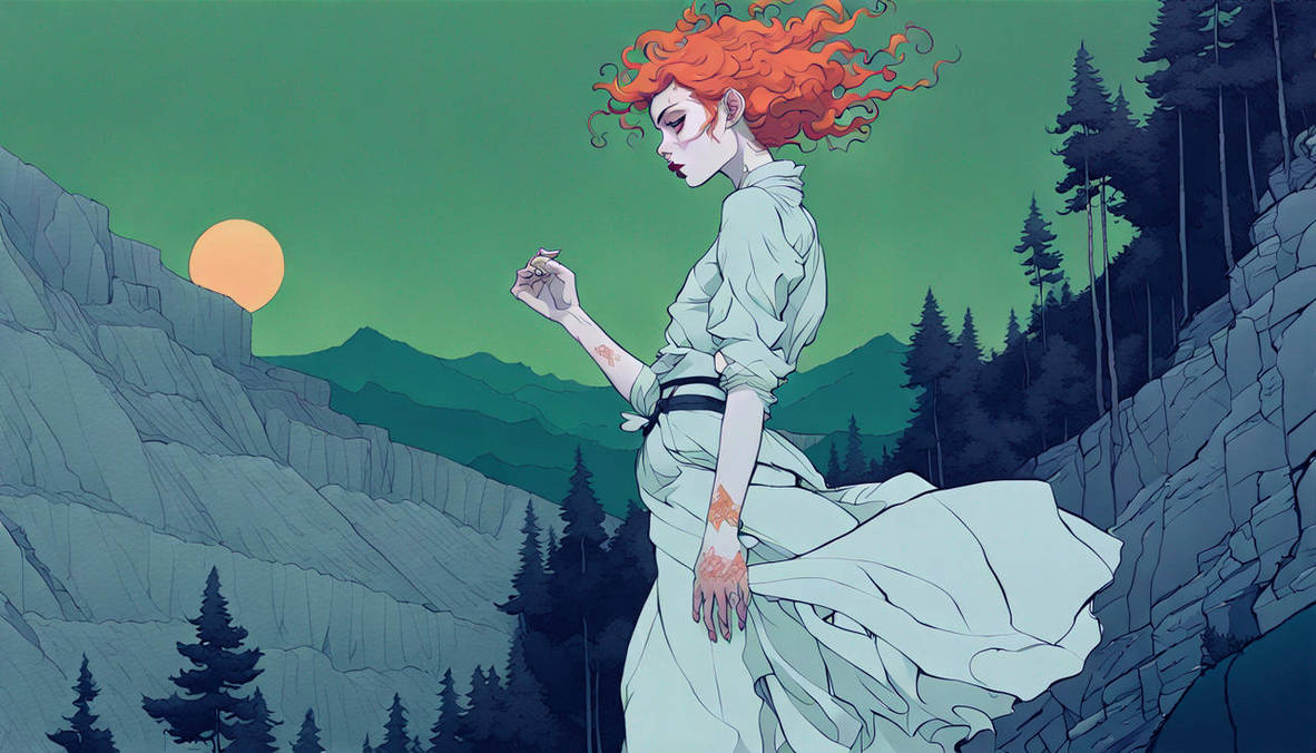 The Girl and the Mountains by ChimeraPlay on DeviantArt