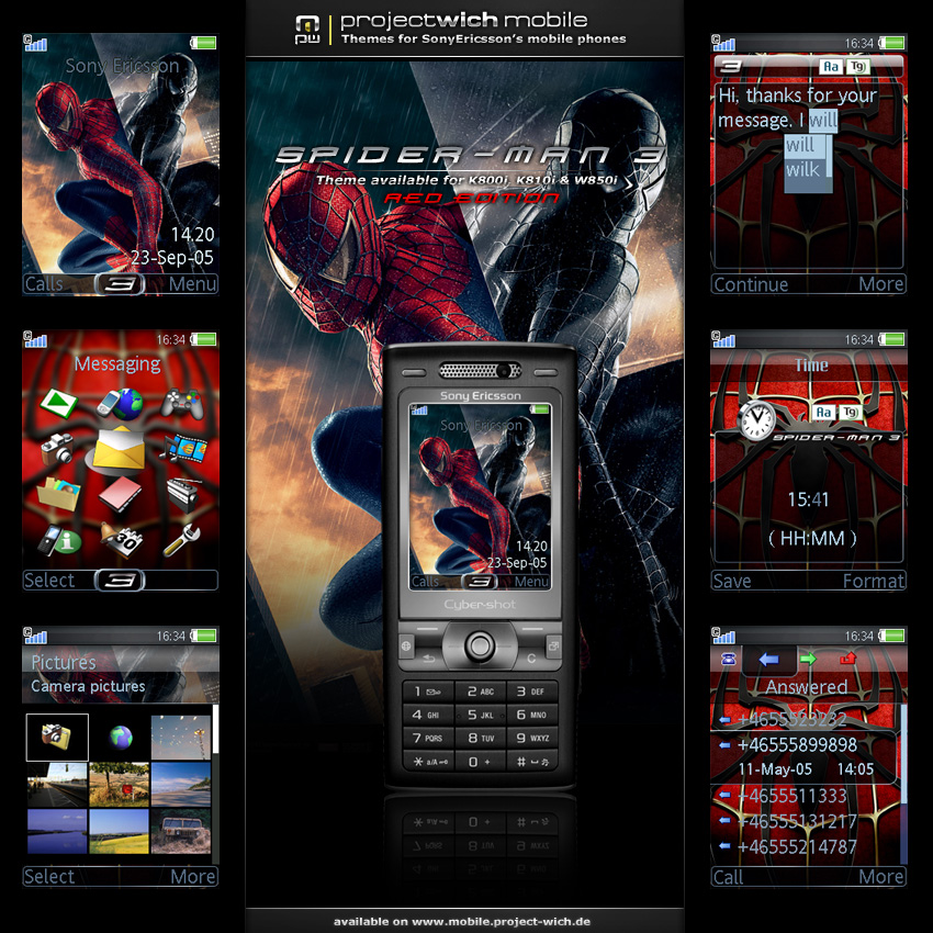 Spider-Man 3 -red- K800i,W850i