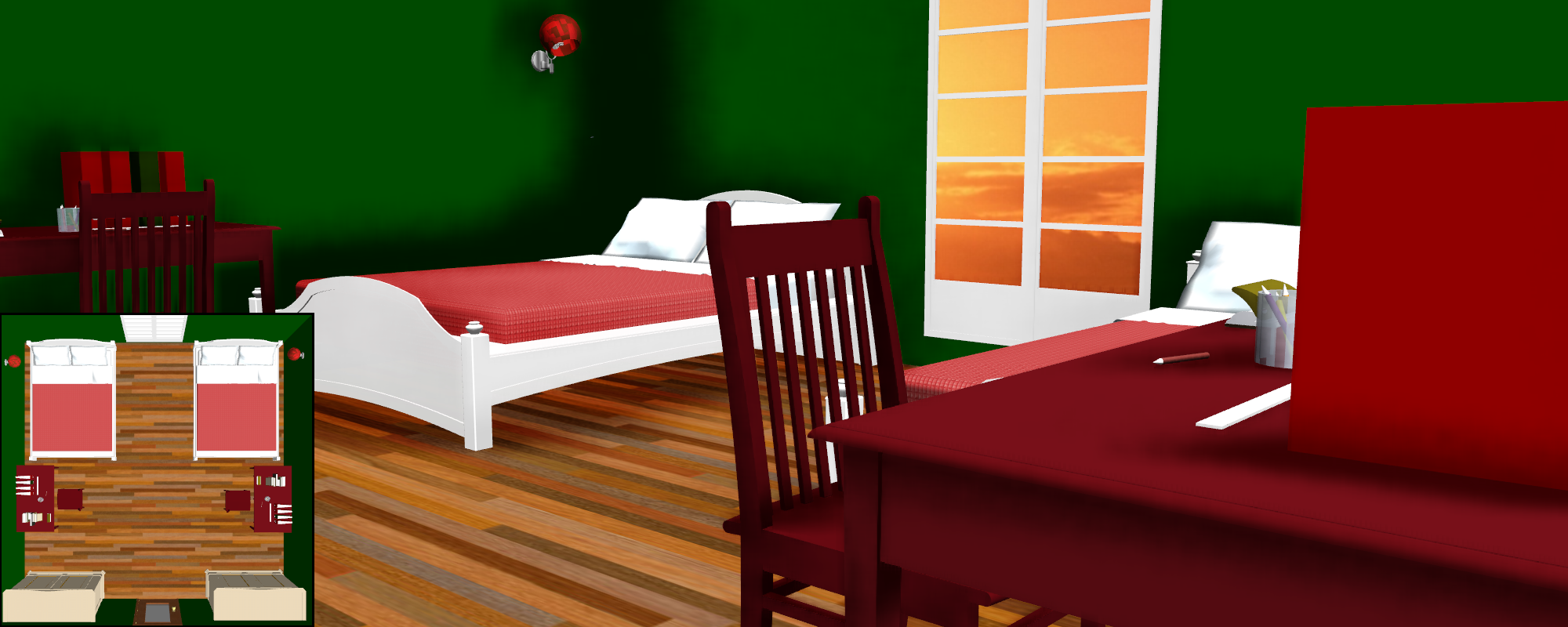 [MMD] Double Room + DL!