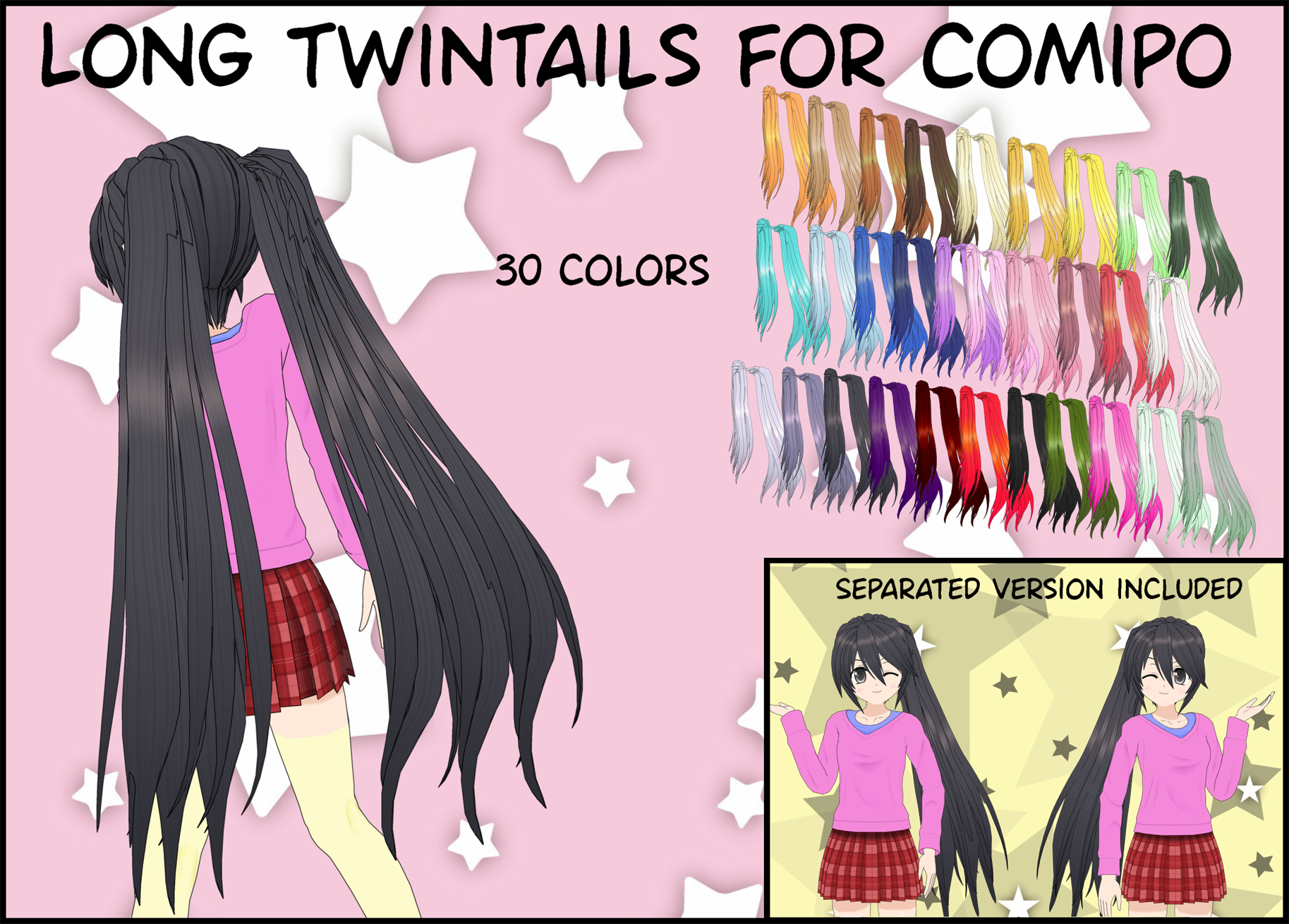 Long Twintails for ComiPo by BellaMbrianna on DeviantArt
