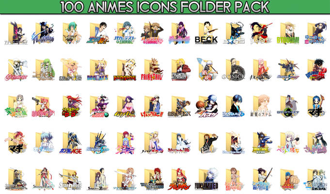 100 anime icons folder pack by Salmar