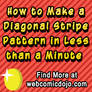 Make a Diagonal Stripe Pattern in under a Minute