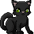 Black cat avatar by HidesBehindThings