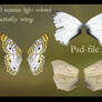 psd light butterfly wings set