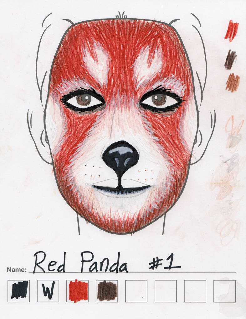 Red Panda Makeup Sketch 1 By Toberkitty On Deviantart