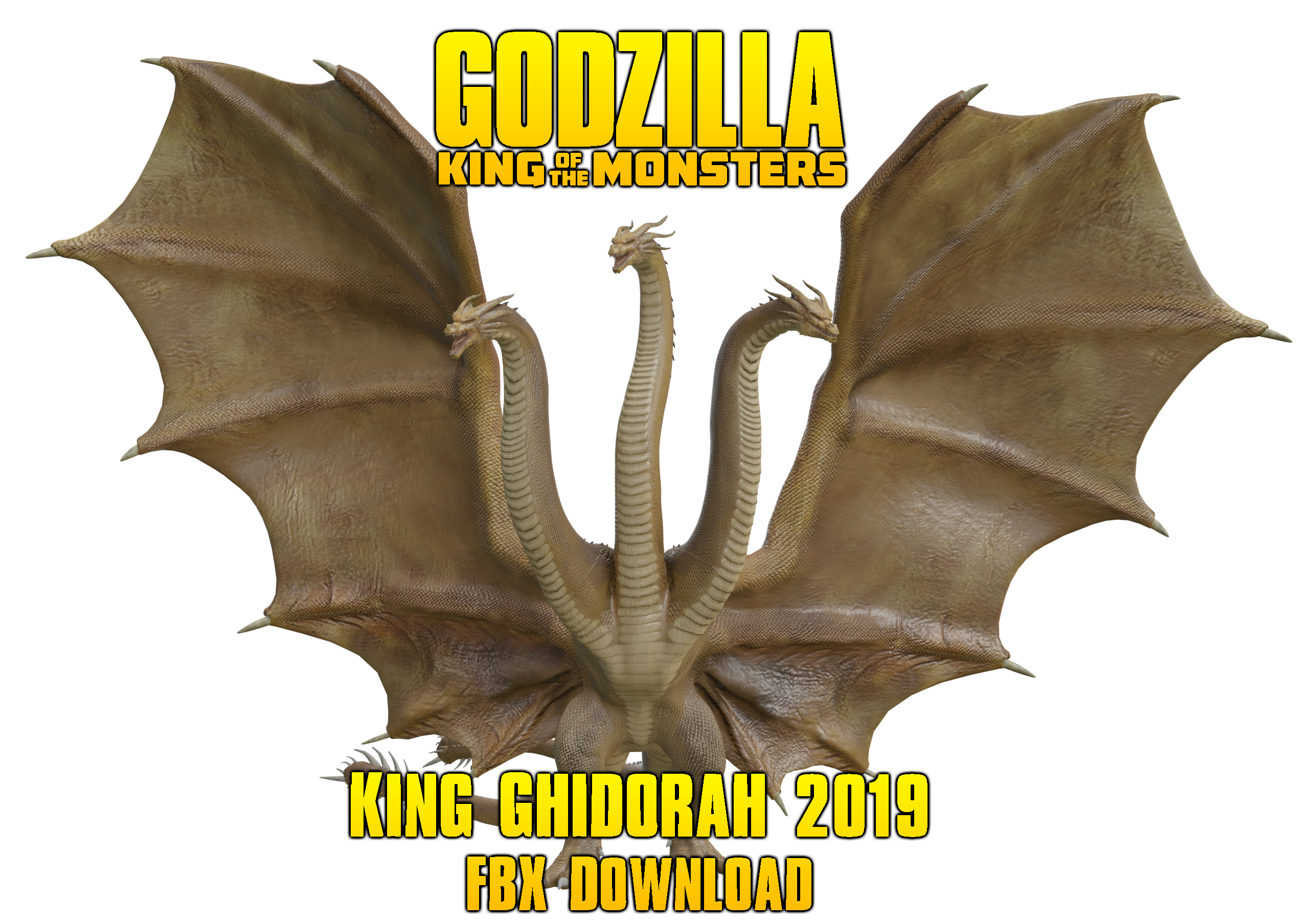 Godzilla: KOTM - King Ghidorah (2019) FBX + DL by Lukiethewesley13 on  DeviantArt