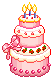 kawaii birthday cake