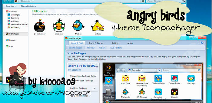 angry birds theme iconpackager by k1000a09