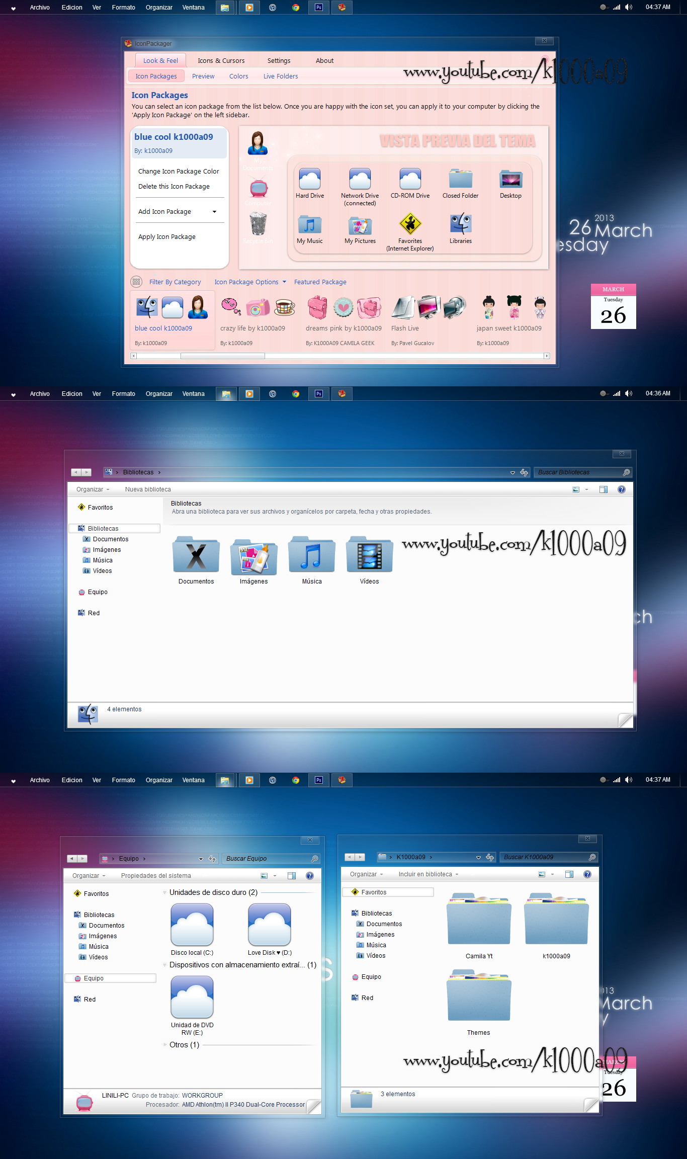 Blue Cool (k1000a09) theme iconpackager