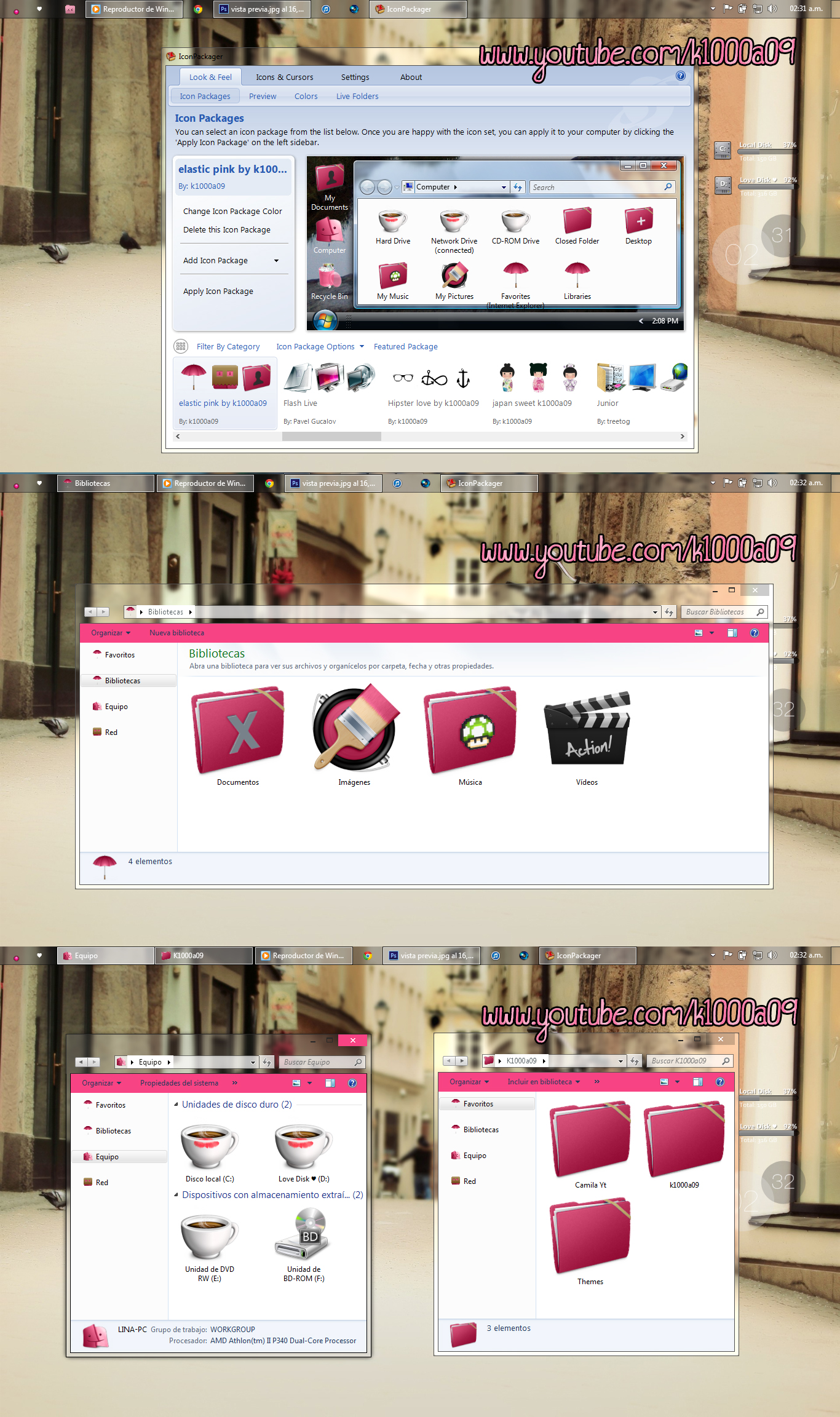 elastic Pink {k1000a09} theme iconpackager