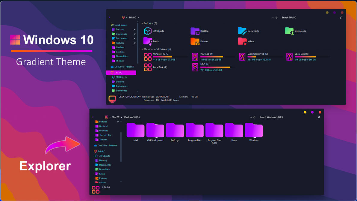 Window Title Gradient Gredient VS Windows 10 ( Theme ) by linkvegas12 on DeviantArt