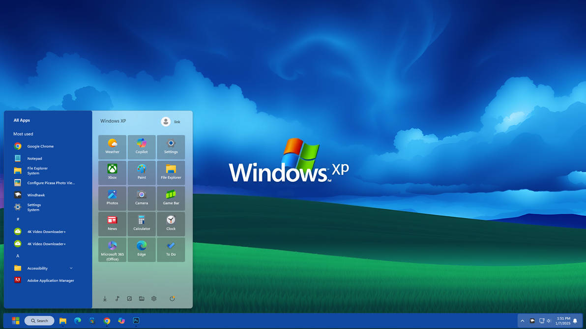 Windows XP - Start Menu - Taskbar by linkvegas12 on DeviantArt
