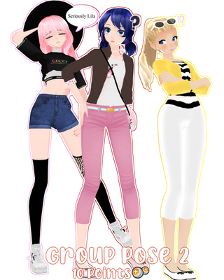 [MMD] Group Pose Pack 2 [P2U Download]