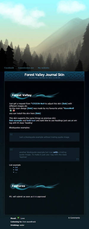 Forest Valley Journal Skin