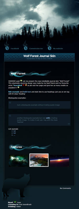 Wolf Forest Journal Skin v3