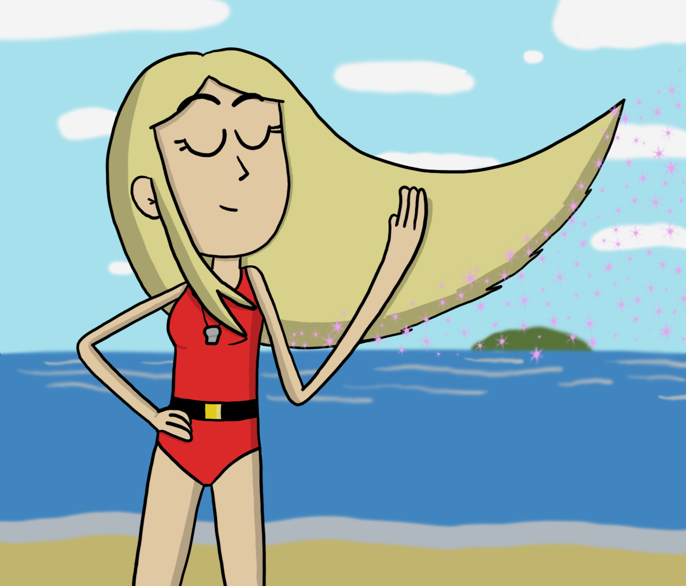 Lifeguard Meg Deviantart One Hot Lifeguard by NM-Kuhn on DeviantArt