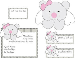 Angel Bear - Handmade Label Set