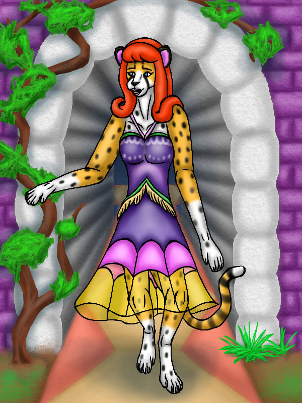 RQ: Cheetah lady in the temple by Copanel-CP on DeviantArt