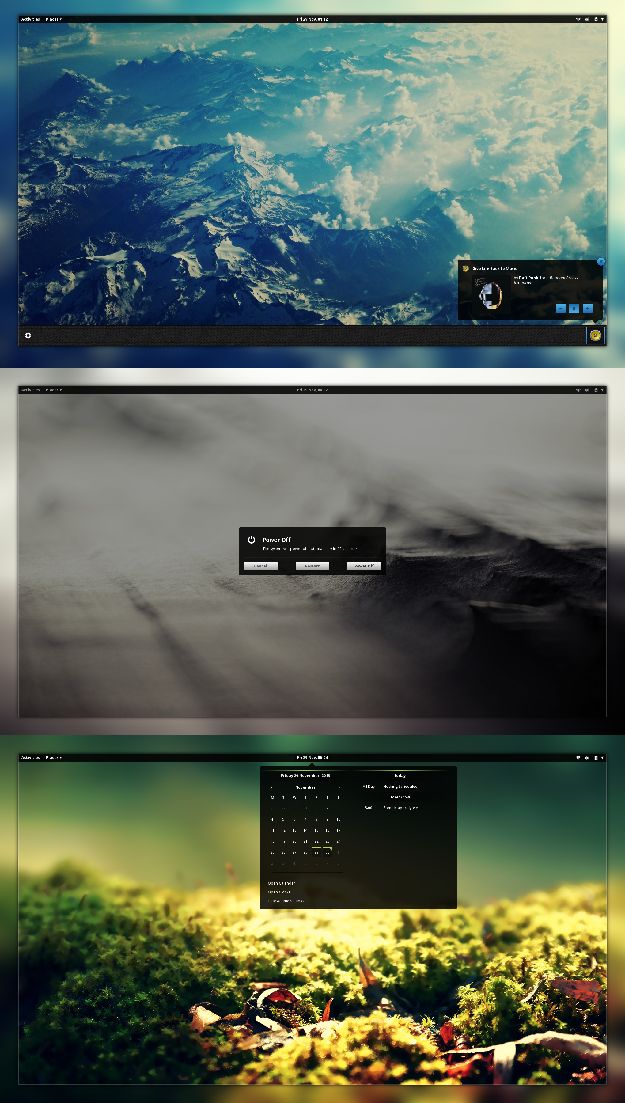 Tyr (gnome-shell 3.10 theme) by bimsebasse
