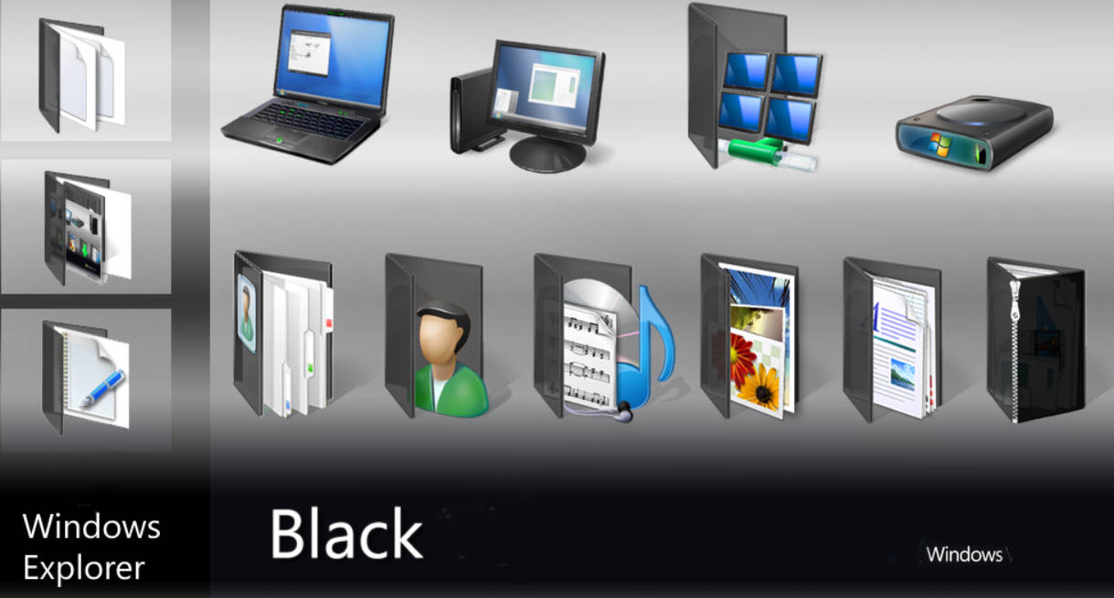 Black Folder Icon Collection By Lucifer1316 On Deviantart How do i open a folder on my computer? black folder icon collection by