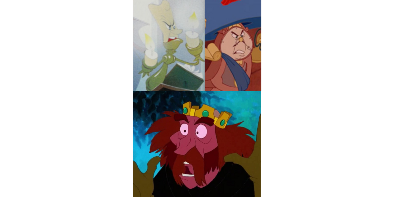 Marquix Rothbart Lumiere and Cogsworth Yell At Sir Rothbart by UnicornDraws900 on DeviantArt