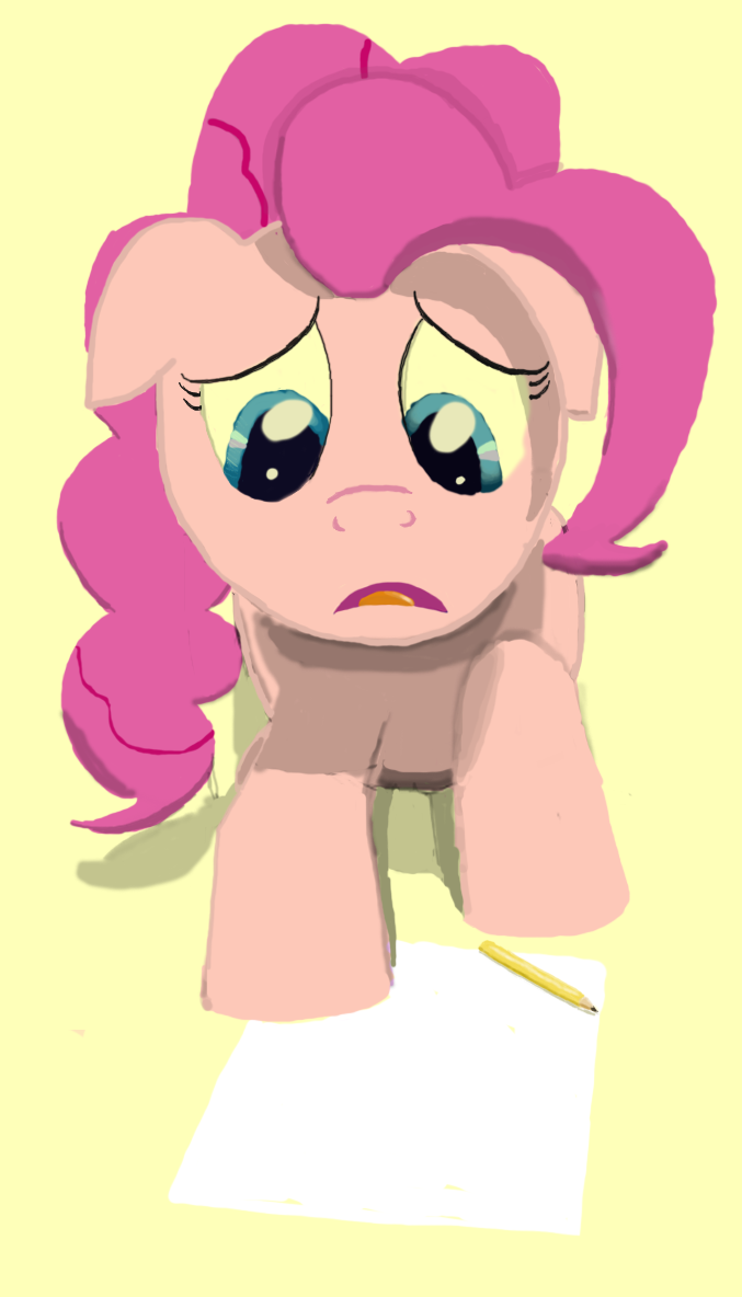 Pinkie pie doesn't know what to draw