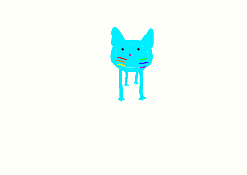 Rainbow Dash Cat (Front View) by thefunny711 on DeviantArt